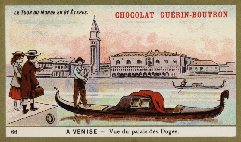 Pohled na Dóžecí palác, Benátky (chromolitho) od French School