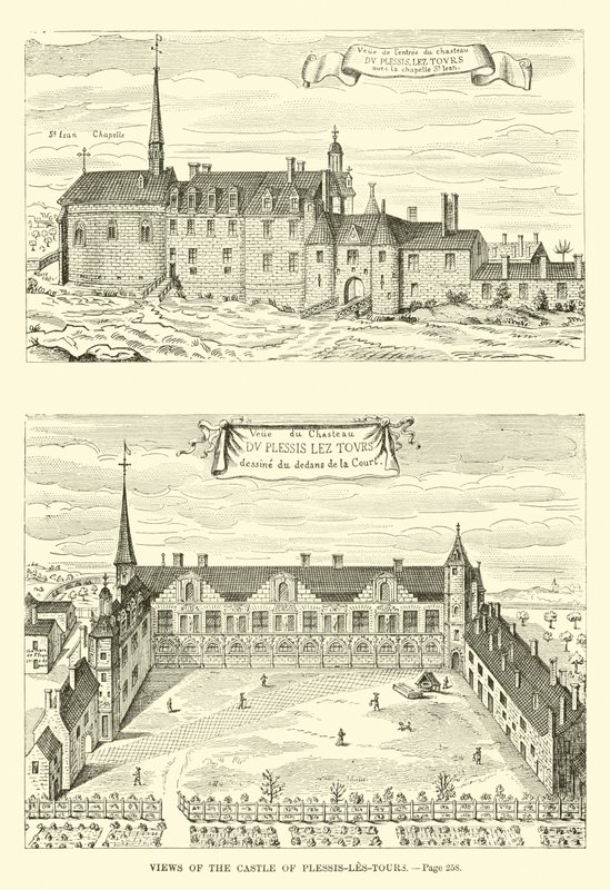 Pohledy na hrad Plessis-les-Tours od French School