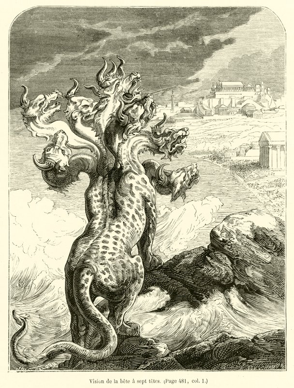 Vision de la bete a sept tetes (rytina) od French School