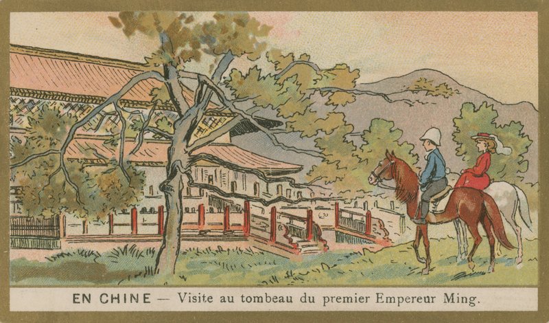 Návštěva hrobky prvního císaře Ming v Číně od French School