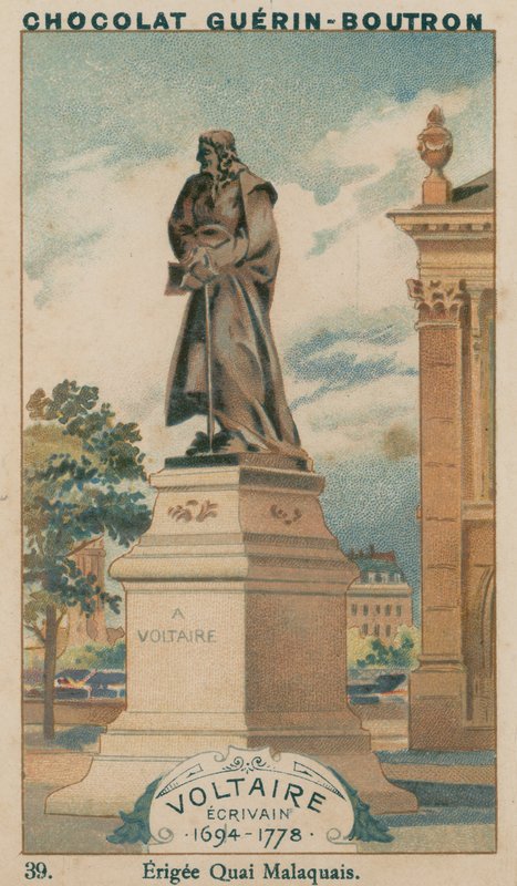 Voltaire, spisovatel, 1694-1778, postavený Quai Malaquais od French School
