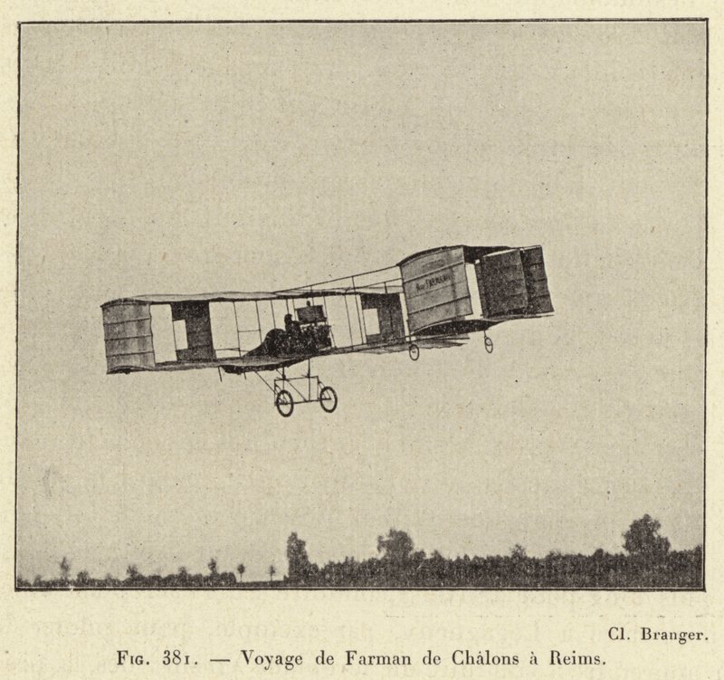 Farmanova cesta z Chalons do Remeše (rytina) od French School