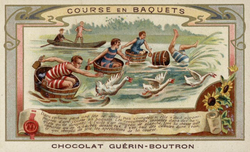 Washtub race (chromolitho) od French School
