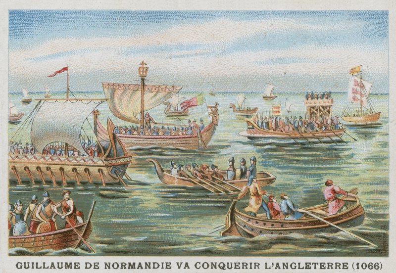 Vilém Dobyvatel na cestě k dobytí Anglie, 1066 od French School
