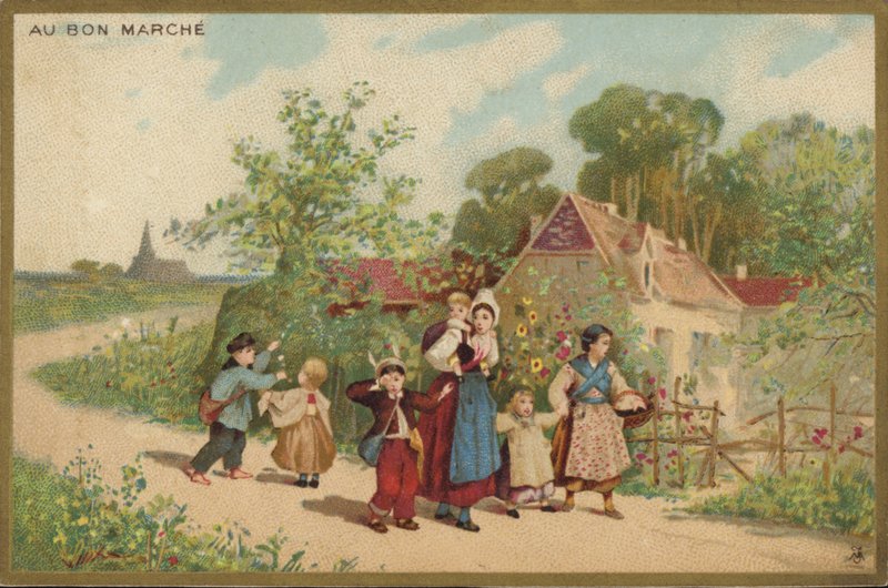 Ženy a děti chodí od French School