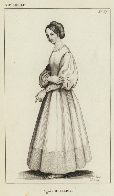 XII Siecle, Agnes Hellebic (rytina) od French School