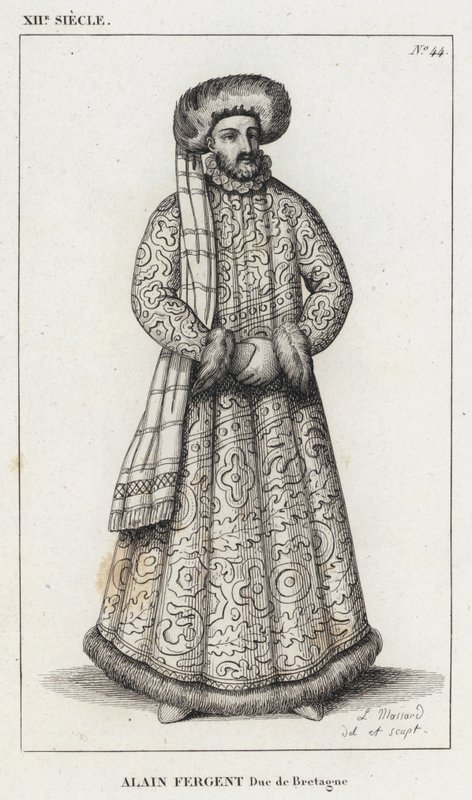 XII. století, Alain Fergent, vévoda z Bretaně (rytina) od French School