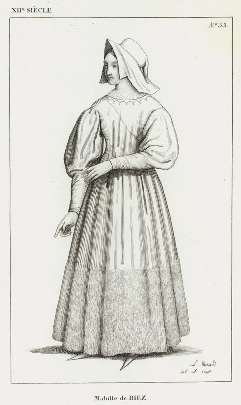 XII. století, Mabille de Riez (rytina) od French School