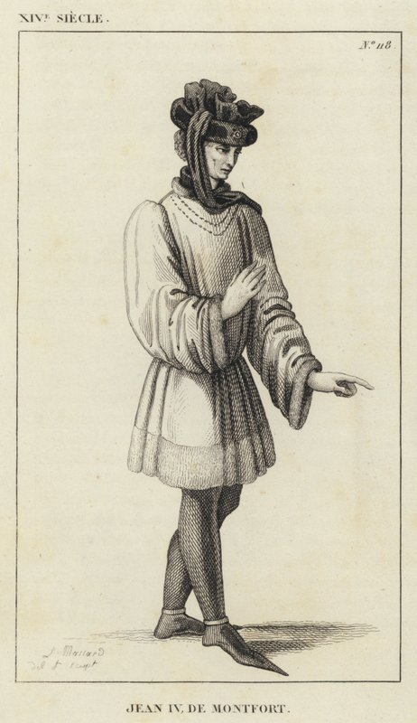 XIV století, Jean IV de Montfort (rytina) od French School