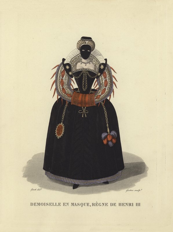 Mladá dáma v masce, vláda Jindřicha III Francie od French School