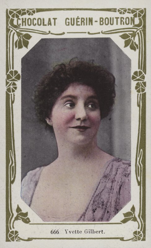 Yvette Gilbert (barevná fotografie) od French School
