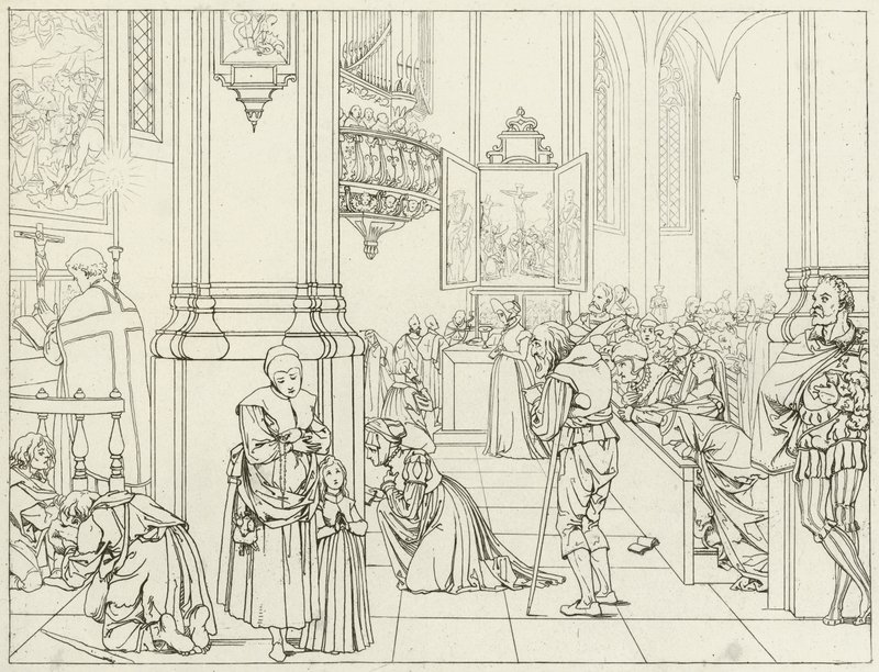 Ilustrace ke Goethově Faustovi (rytina) od Friedrich August Moritz Retzsch