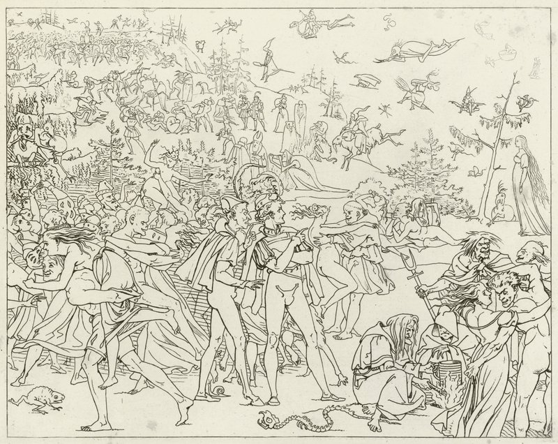 Ilustrace k filmu Goethes Faust od Friedrich August Moritz Retzsch