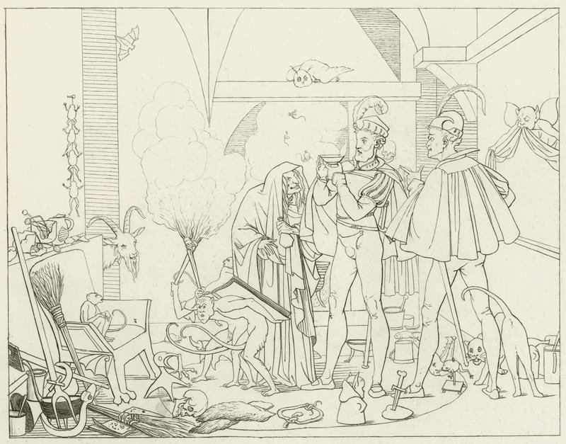 Ilustrace k filmu Goethes Faust od Friedrich August Moritz Retzsch