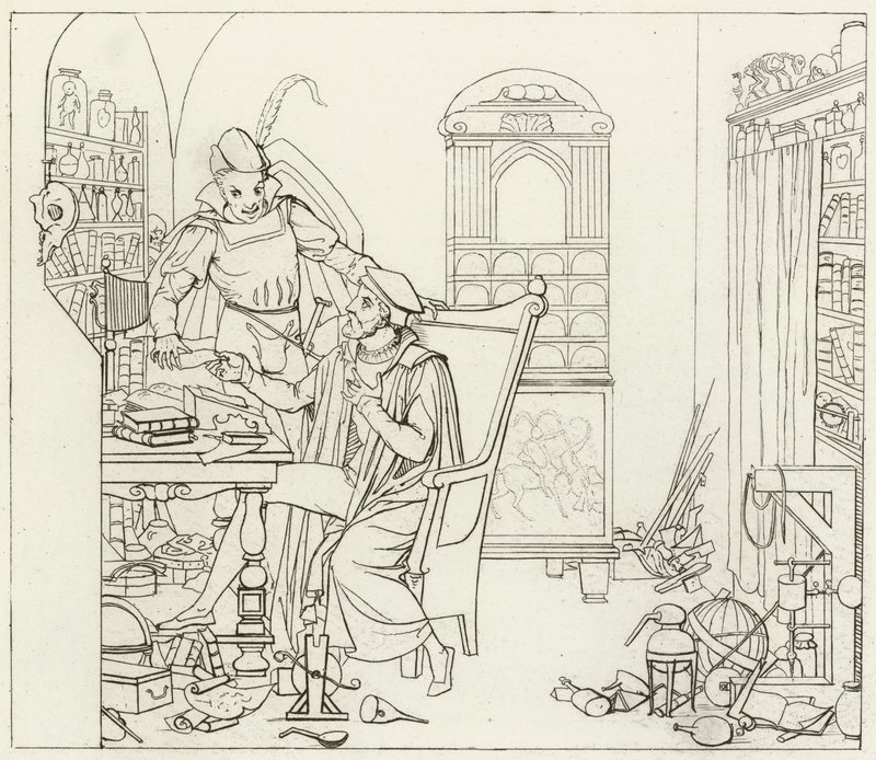 Ilustrace k filmu Goethes Faust od Friedrich August Moritz Retzsch