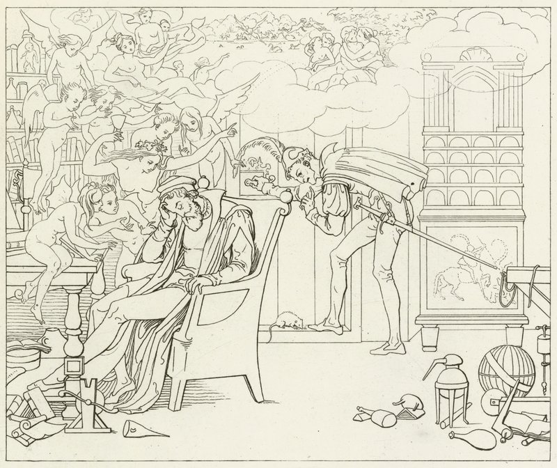 Ilustrace k filmu Goethes Faust od Friedrich August Moritz Retzsch
