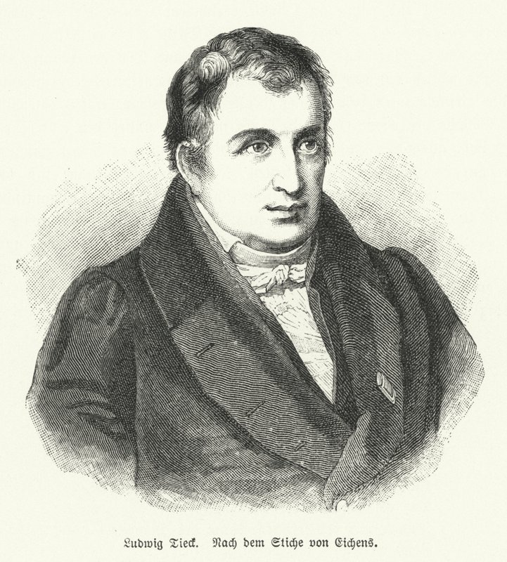 Ludwig Tieck , německý básník a kritik (litho) od Friedrich Eduard Eichens