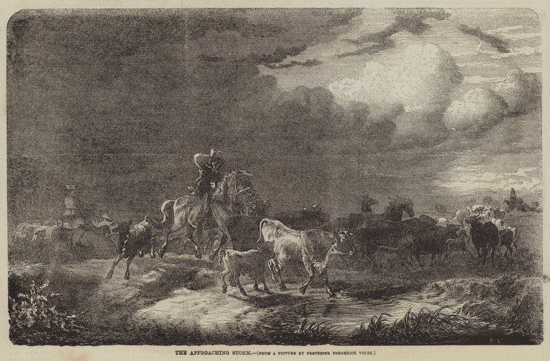 Blížící se bouře od Friedrich Johann Voltz