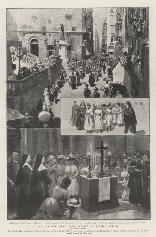 Získání jubilea Svatého roku v italských městech od G.S. Amato