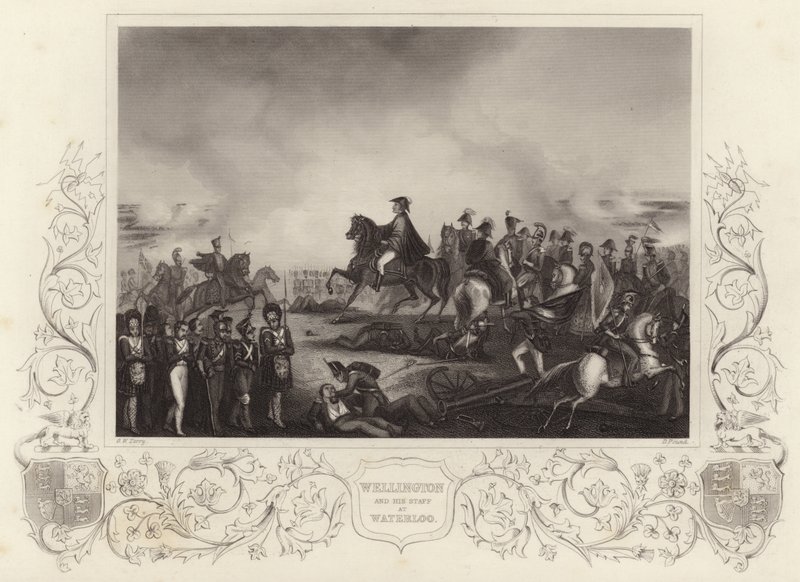 Vévoda z Wellingtonu a jeho štáb u Waterloo od G.W. Terry