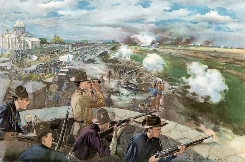 Bitva před Caloocanem, 10. února 1899 – Pohled z čínského kostela od G. W. Peters
