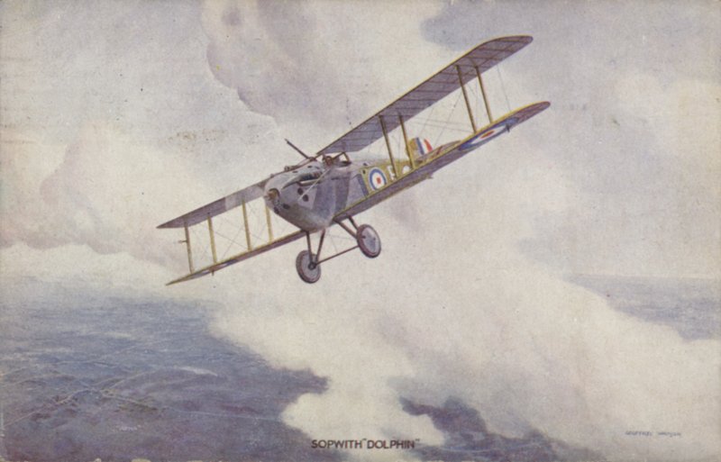 Sopwith Dolphin stíhací letoun (barva lito) od Geoffrey (after) Watson