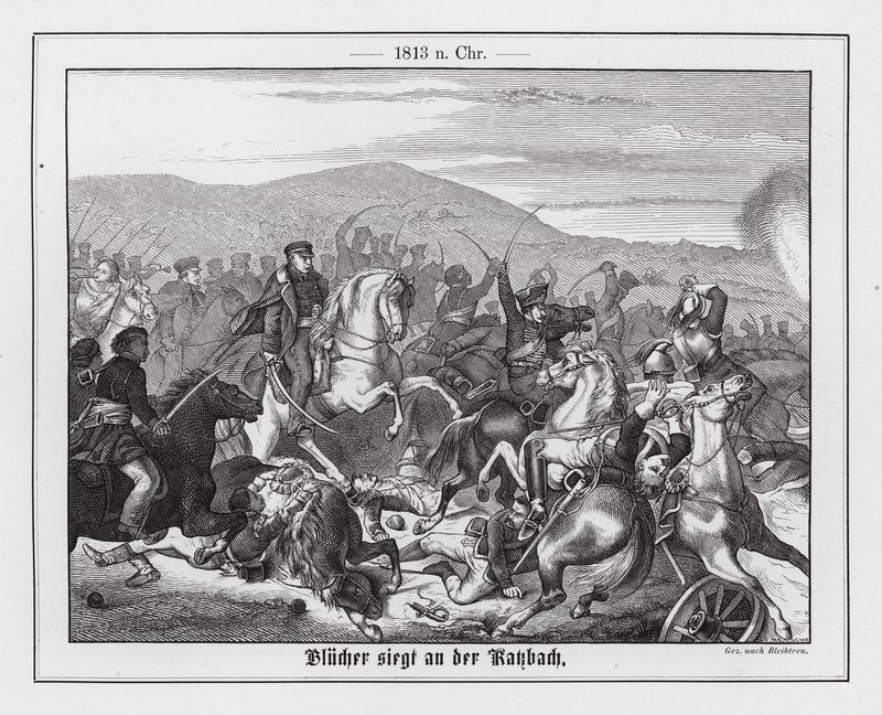 Vítězství Bluchera a Prusů nad Francouzi v bitvě u Katzbachu od Georg Bleibtreu