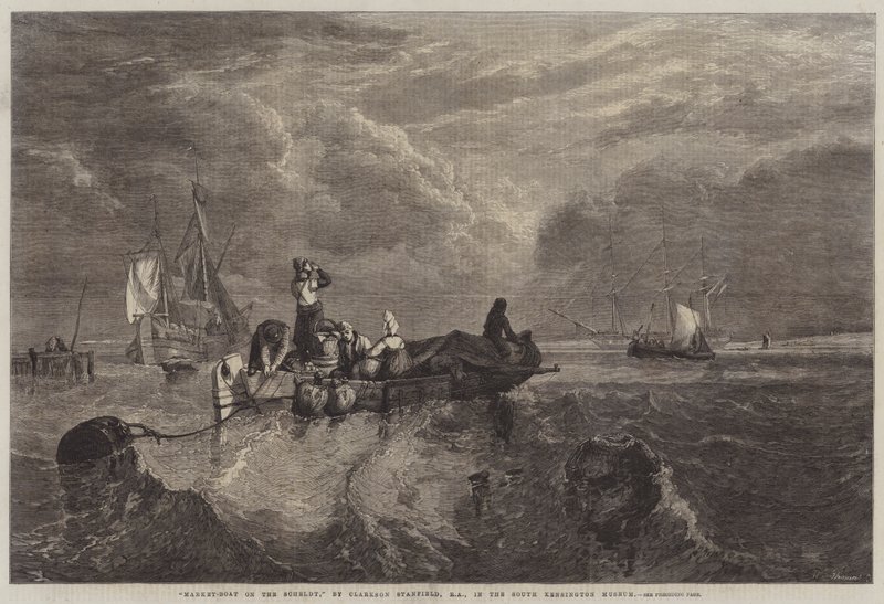 Market-Boat na Scheldt od George Clarkson Stanfield