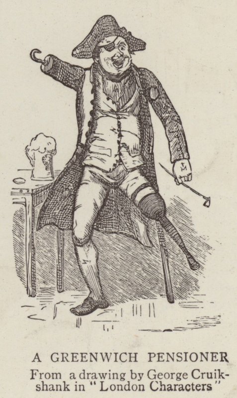 Greenwichský důchodce od George Cruikshank