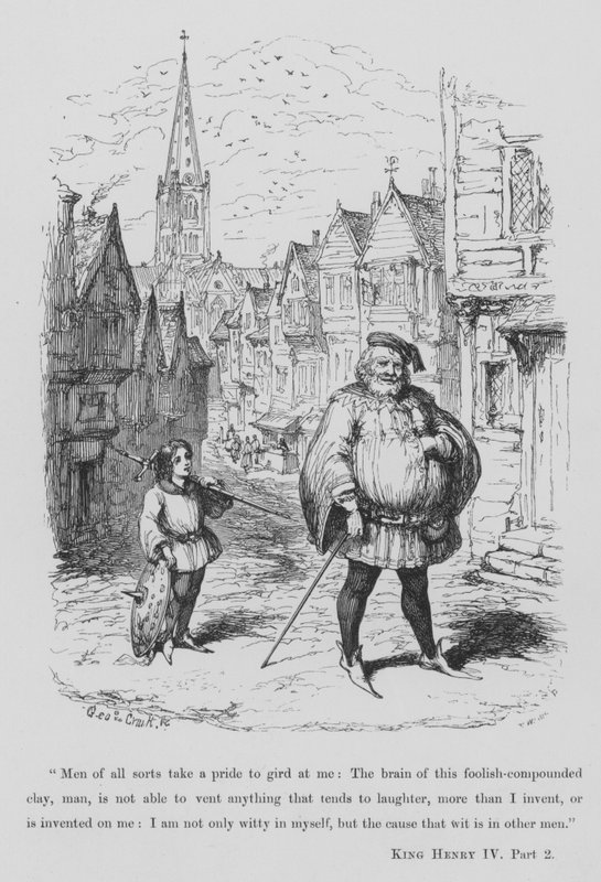 Sir John Falstaff od George Cruikshank