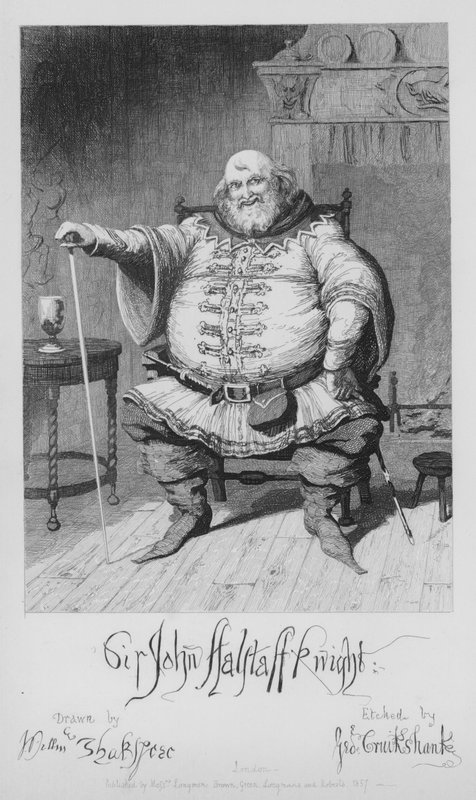 Sir John Falstaff Knight od George Cruikshank