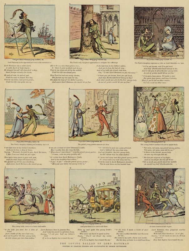 Milující balada o lordu Batemanovi od George Cruikshank