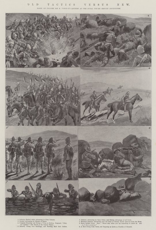 Stará taktika versus nová od George Derville Rowlandson