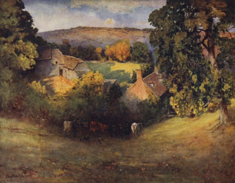 Farma Cotswold, Charlton Abbots od George Franck Nicholls