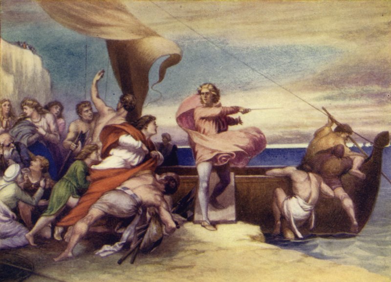 Alfréd pobízel Sasy k odporu proti Dánům od George Frederick Watts