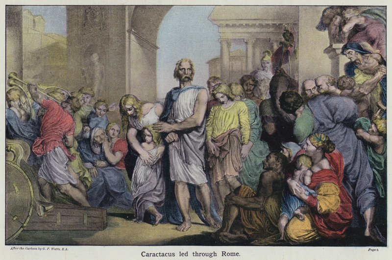 Caractacus vedl přes Řím od George Frederick after Watts