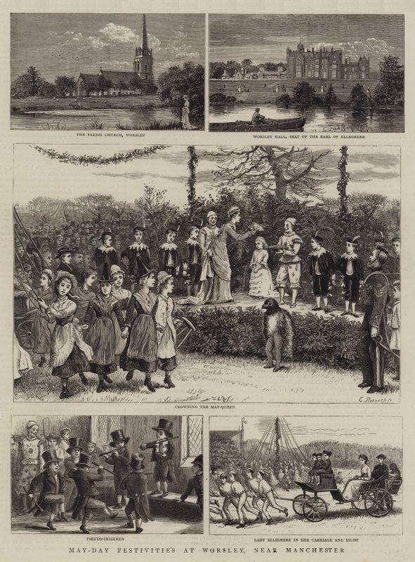 Májové slavnosti ve Worsley poblíž Manchesteru od George Goodwin Kilburne