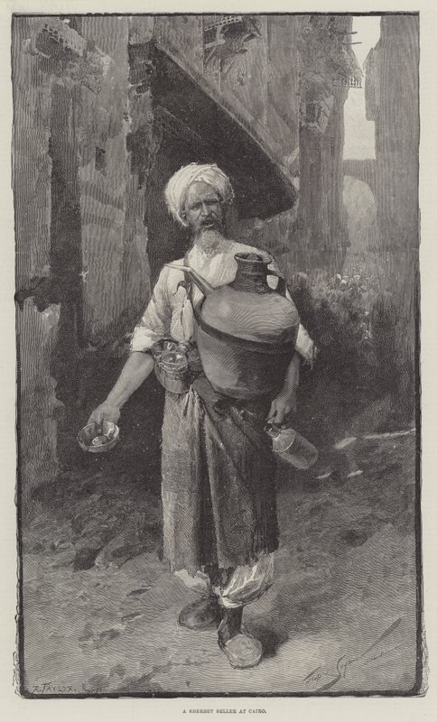Prodejce šerbetů v Káhiře od George L. Seymour
