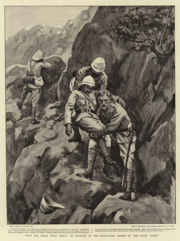 S Tirah Field Force, incidentem akce zadních stráží v údolí Bazar od George Percy Jacomb Hood