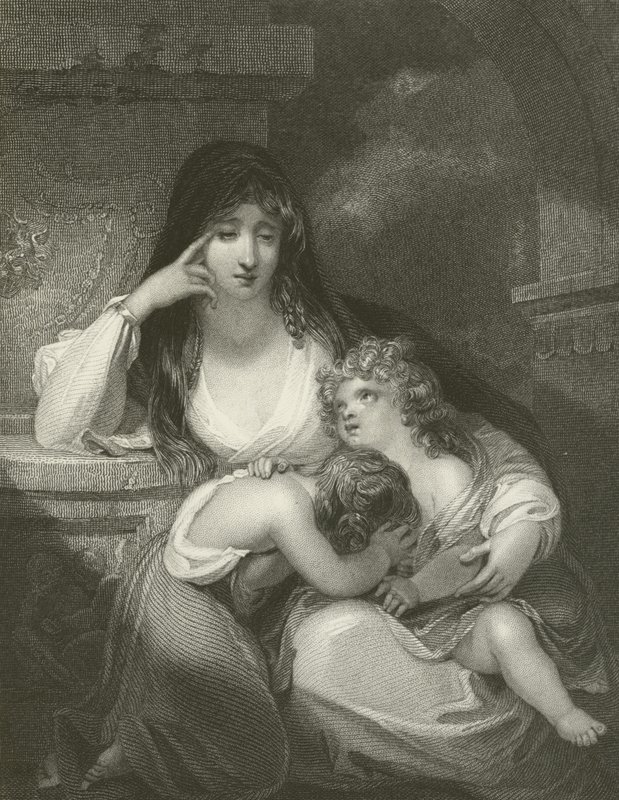 Lady Pamela Fitzgeraldová, vdova po lordu Edwardu Fitzgeraldovi a její děti od George Romney