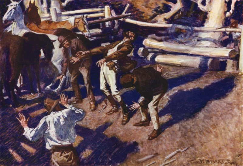 Ilustrace pro Romance of Empire, Austrálie od George Washington Lambert
