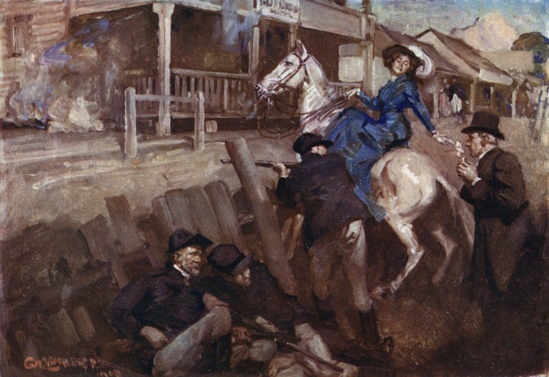 Ilustrace pro Romance of Empire, Austrálie od George Washington Lambert