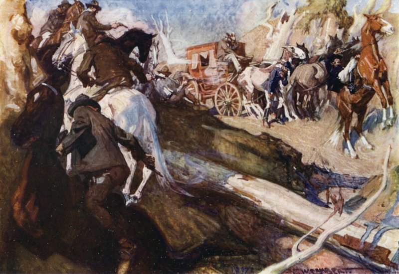 Ilustrace pro Romance of Empire, Austrálie od George Washington Lambert