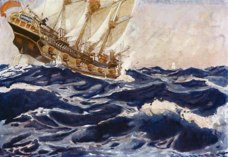 Ilustrace pro Romance of Empire, Austrálie od George Washington Lambert