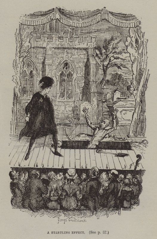 Překvapivý efekt (rytina) od George (after) Cruikshank