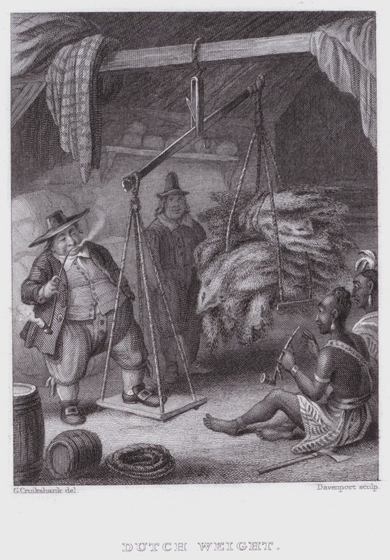 Holandská váha (rytina) od George (after) Cruikshank