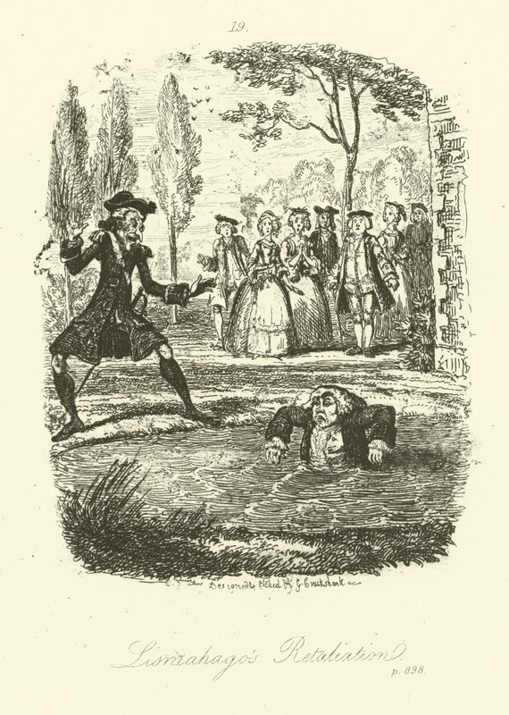 Ilustrace pro Humphry Clinker od Tobiase Smolletta (rytina) od George (after) Cruikshank