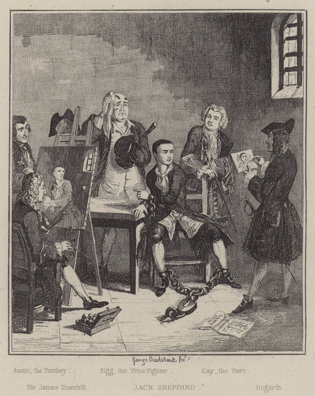 Ilustrace pro Jack Sheppard (rytina) od George (after) Cruikshank
