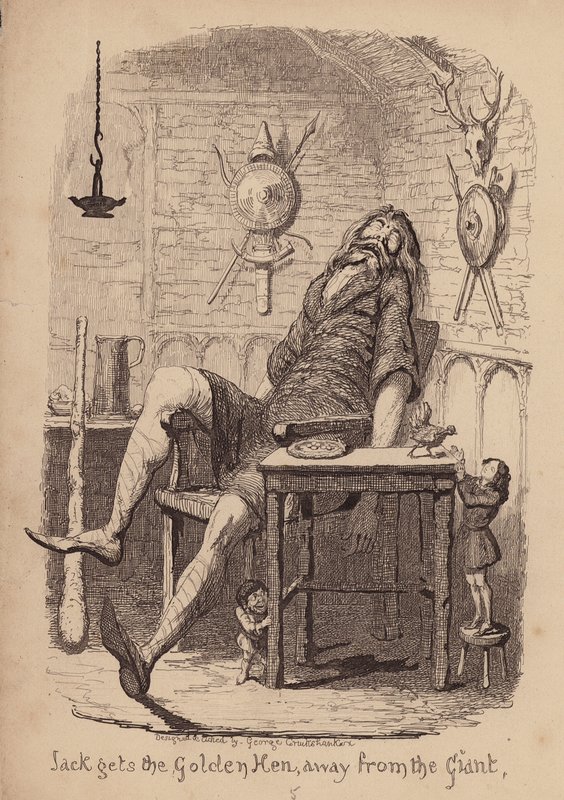 Jack a fazolový stonek (rytina) od George (after) Cruikshank