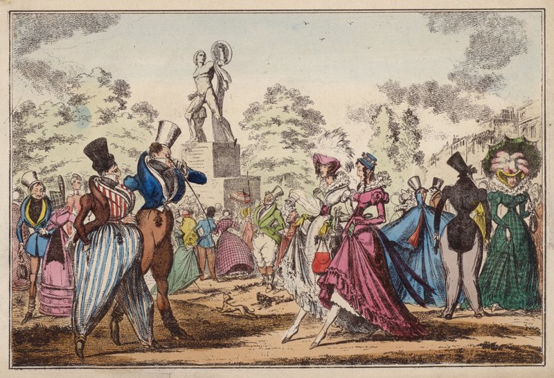 Monstrosities of 1822 (barevná rytina) od George (after) Cruikshank